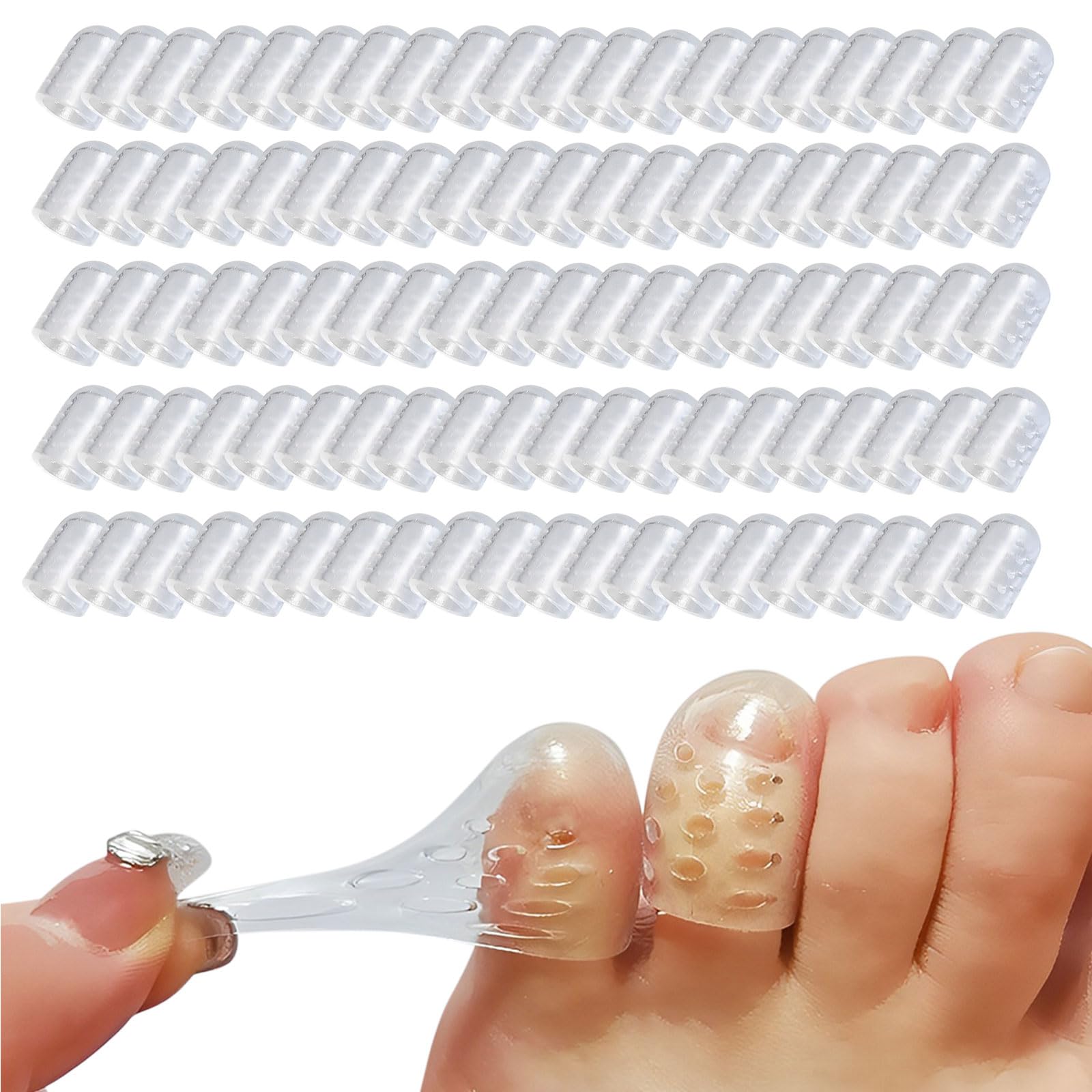 Silicone Bunion Corrector, Toe Separators, Toe Straightener to Relax (100PCS)