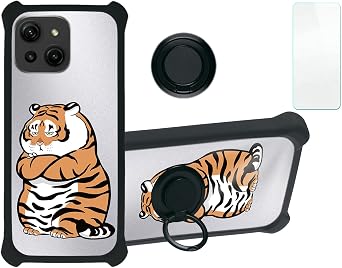 jioeuinly Case for Freeyond M5 Case Compatible with Freeyond M5 Phone Case Cover [with Tempered Glass Screen Protector][Hard PC + Soft Silicone][Ring Support] [Silver Reflect Light] DYH-PH