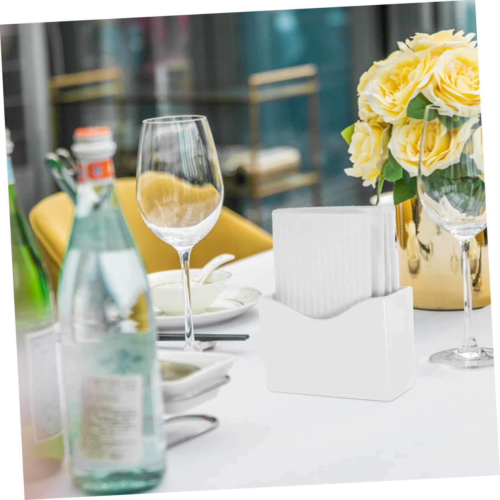 3 Piezas Servilletas de Cerámica Soporte Decorativo para Manteles para Cocina Comedor y Accesorio Práctico y Estilizado para Restaurantes