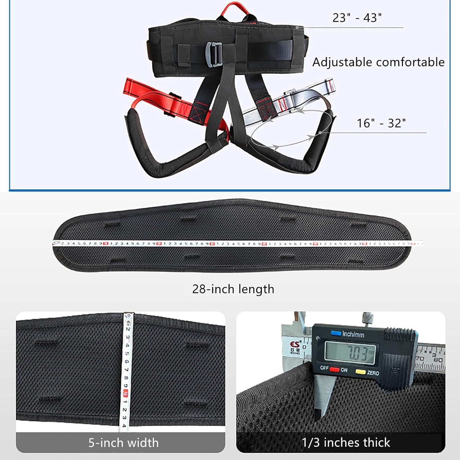 Imbracatura Elastica Fitness Resistente - Cintura da Salto Durevole con Imbottitura Morbida per Allenamenti Sicuri in Palestra A Casa, Danza E Fitness.