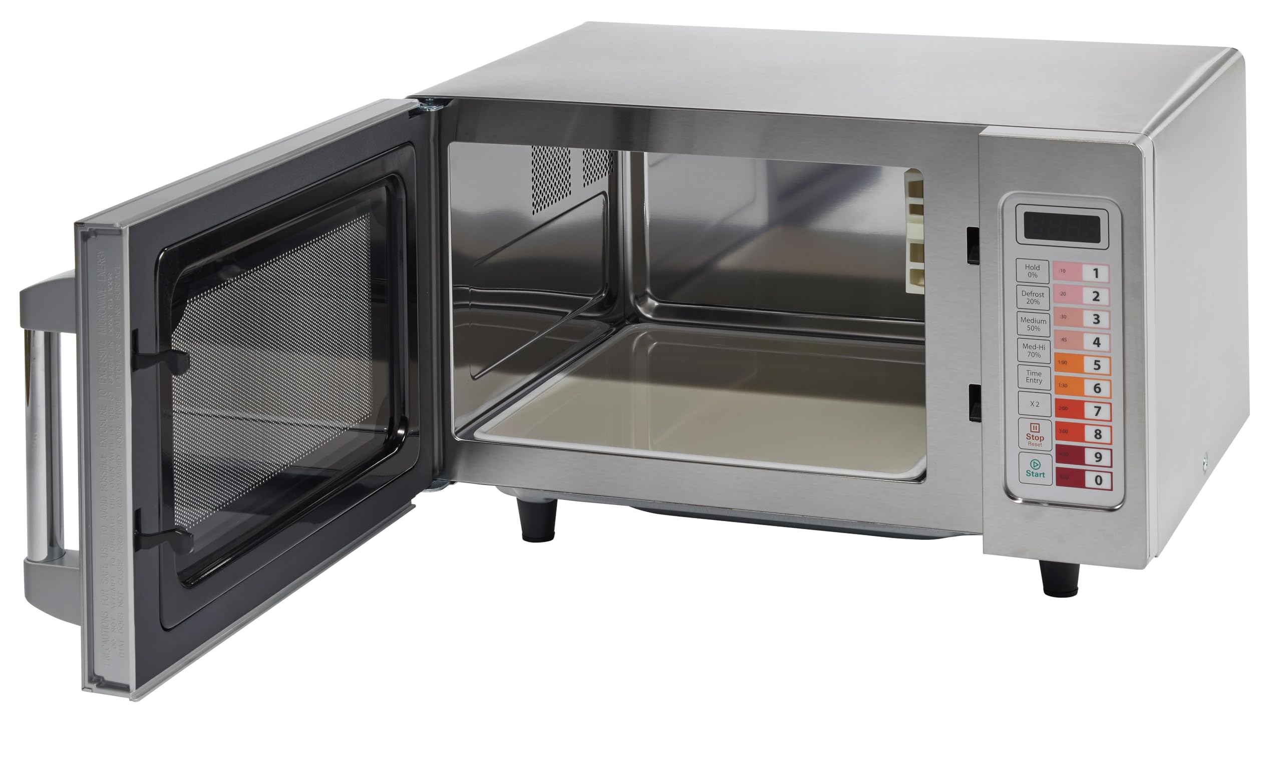 METRO Professional Micro-ondes GMW1125, Inox, 51.1 x 43.2 x 31.1 cm, 1000 W, 25 L, 100 Programmes, Minuterie 60 minutes, Commande tactile, Argenté