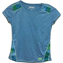 Skechers Active Girl's Short Sleeve Athletic Shirt Atomic Blue Heather 7/8