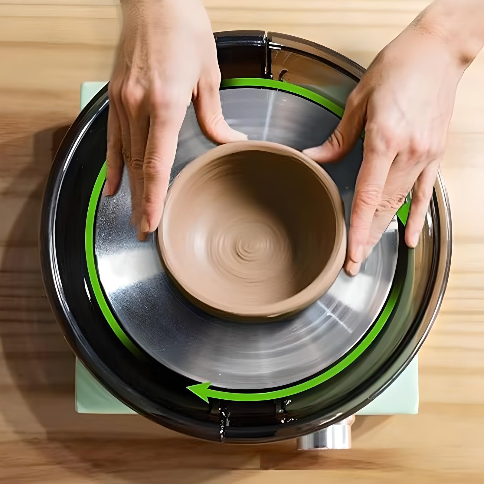 Koło garncarskie, gramofon 15 cm z pedałem nożnym o regulowanej prędkości, kompaktowe koło gliniane dla początkujących i rękodzieła artystycznego DIY