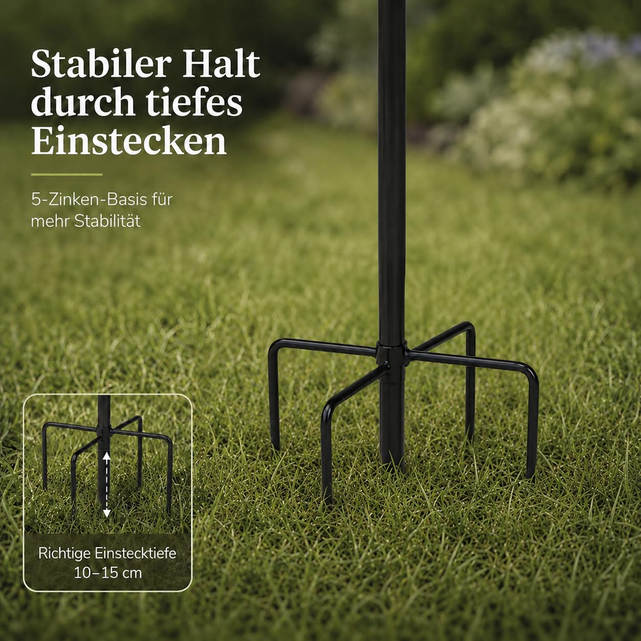 Vogeltränke mit Futterschalen, 89 cm Vogelbad Stehend für Garten, Metall Vogeltränke für Wildvögel, Wetterfest & Rostbeständig, Abnehmbare Wasserschale, Stabile 5-Zinken-Basis, Vogel Futterstation