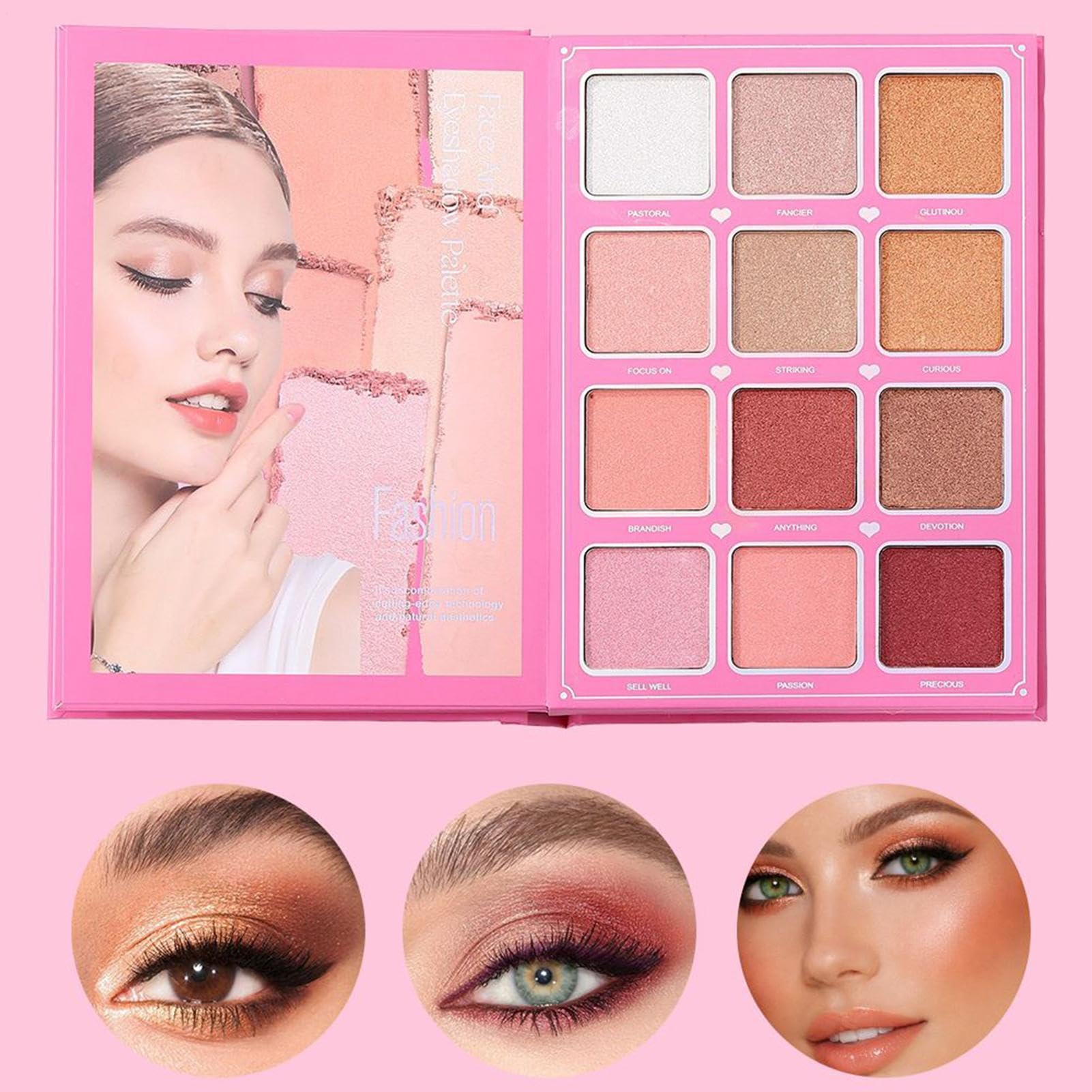 Paleta de Maquillaje Cosméticos de Belleza Mezclables y Portátiles