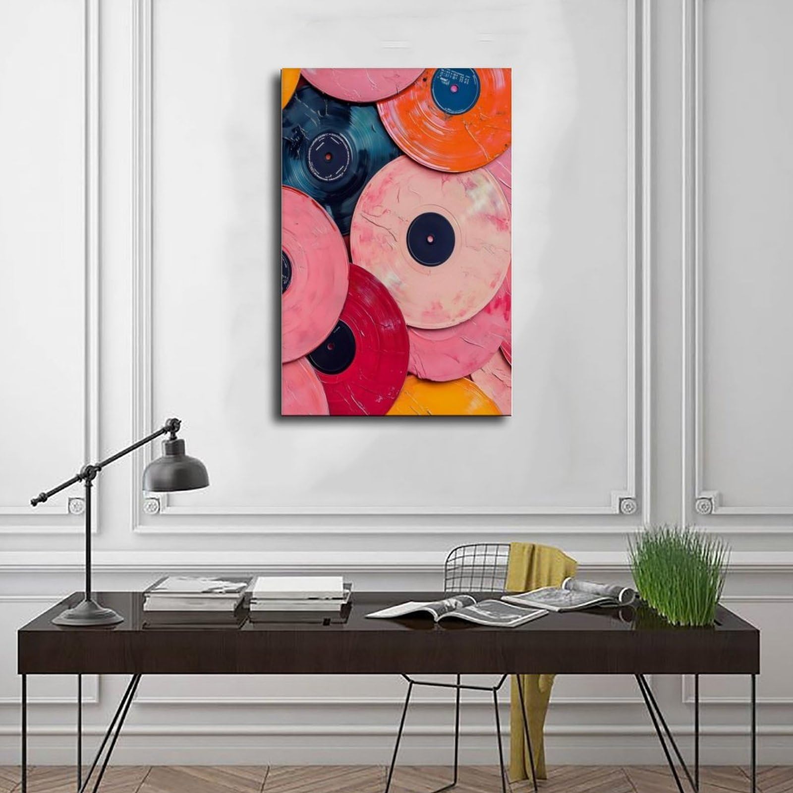 QIOTBVV Poster musicale retrò (2) su tela, decorazione per camera da letto, ufficio, stanza, regalo, 40,6 cm L x 61 cm W
