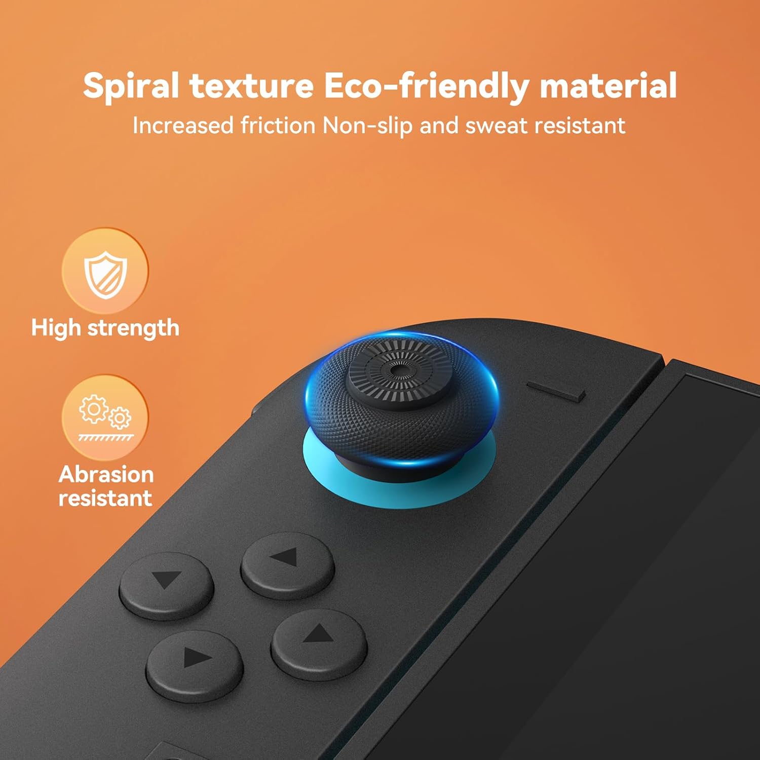 NEWDERY Thumb Grips for Nintendo Switch 2/Switch Pro Controller, Anti-Slip Silicone Joystick Caps, Ergonomic Button Covers for Enhanced Precision, Comfort & Protection, Durable Stick Grips (12 Pack) - Image 6