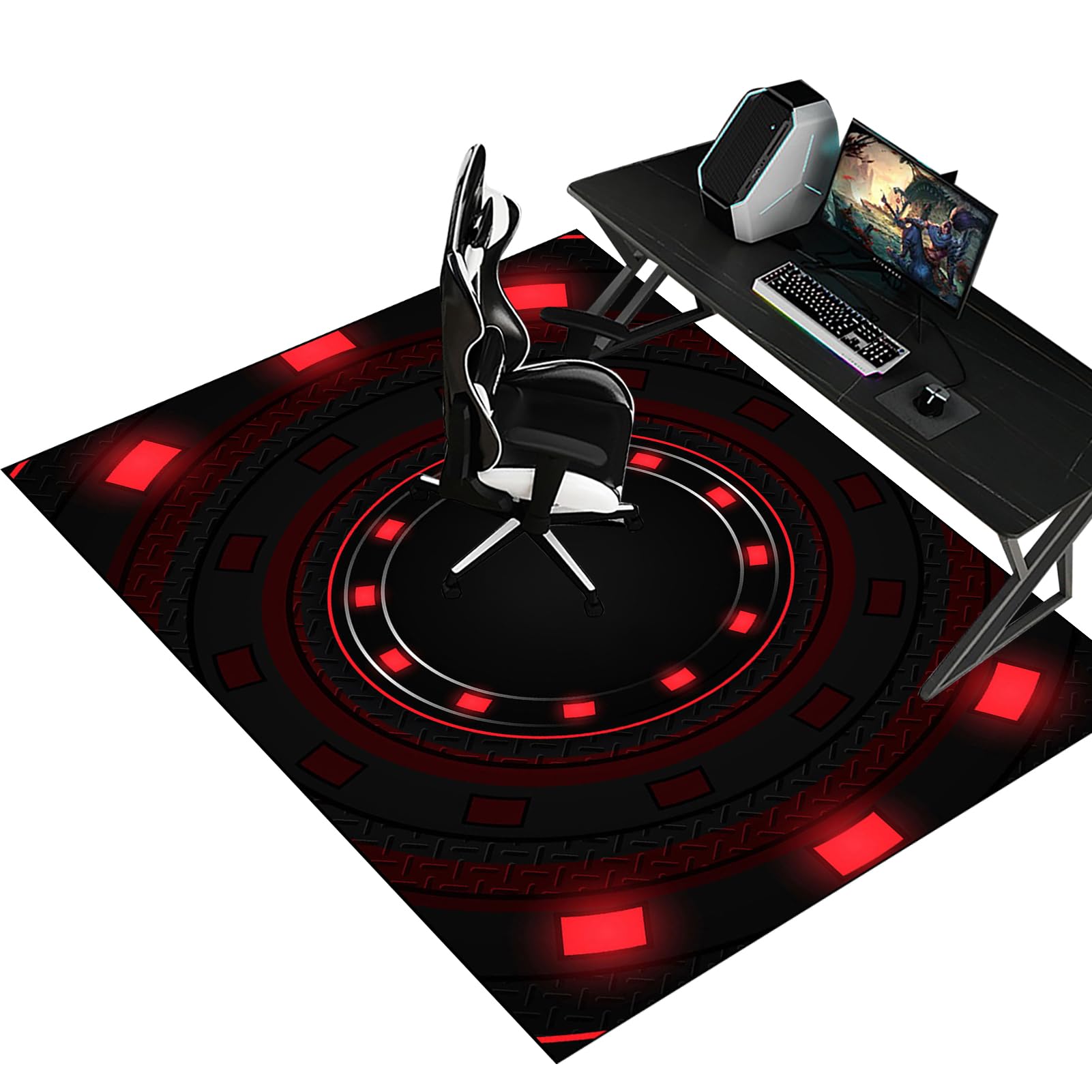 Fzamudng Office Chair Mat | Floor Protector Mat, Gaming Chair Mat, Non-slip Rectangle Desk Chair Mat 180 x 210 cm, Multi-Purpose Chair Mat for Floor Office Desk Hardwood Floors Tile Laminate
