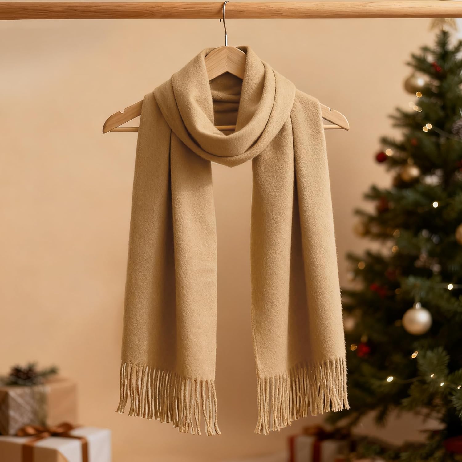 Winter Scarf Women's Pashmina Shawl Wrap for for Evening Dresses Long Large Warm Soft Scarves - Image 4
