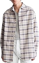 Calvin Klein Mens Check Button-Down Easy Shirt