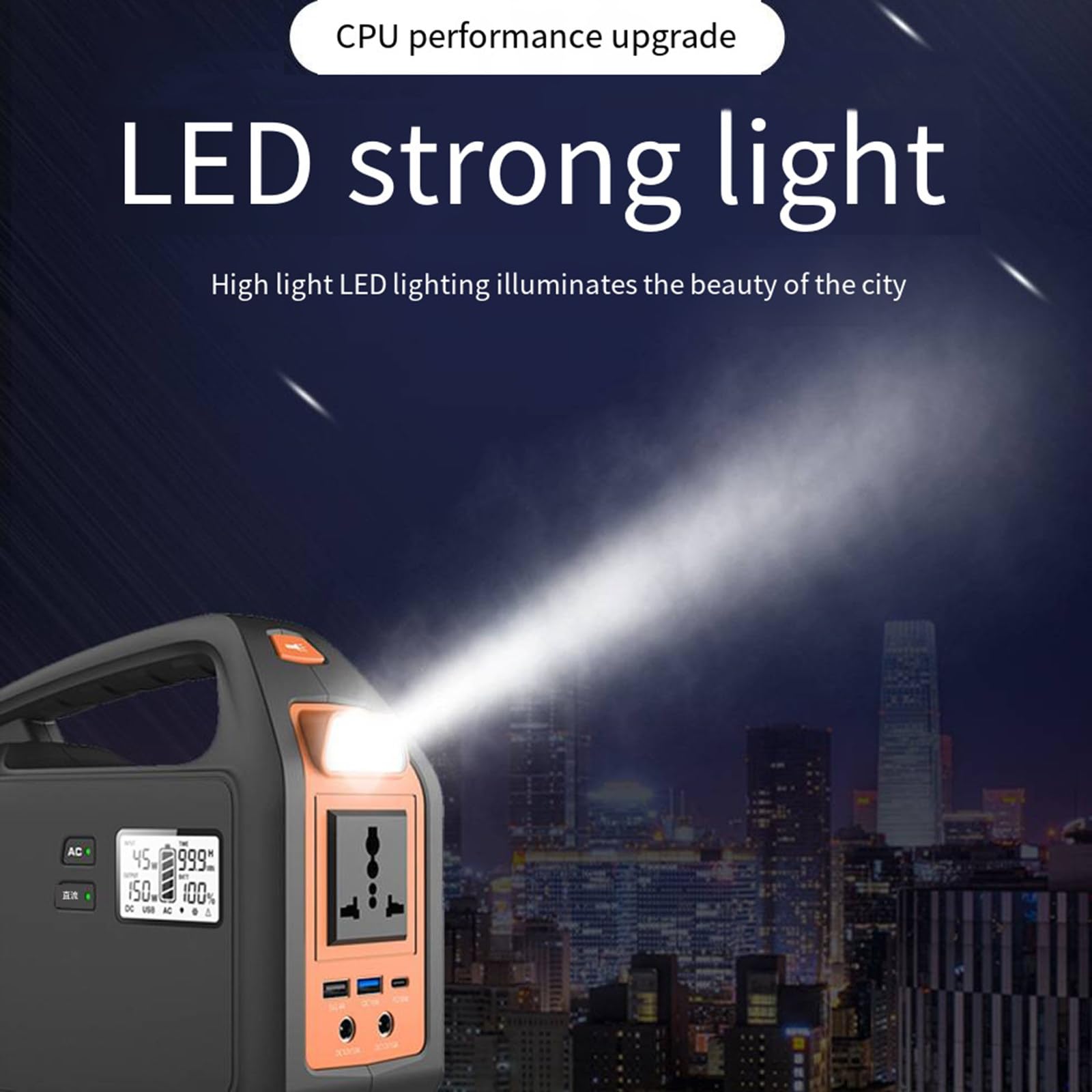 Alimentation Solaire de Secours 150 W, Portable, avec Batterie au Lithium, pour Camping-Car, Aventures en Plein air, urgences