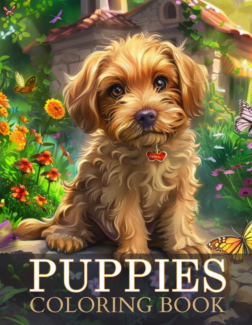 Cute Puppies Coloring Book for Kids and Adults: 60 pages of adorable puppy coloring for dog and animal lovers, featuring over 30 different breeds! (Adult Coloring Collection)