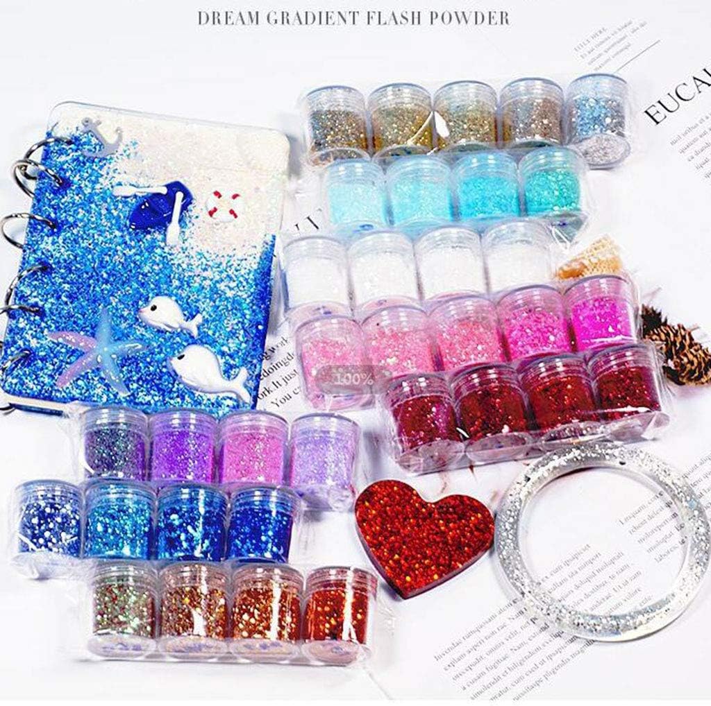 DIY Flash Glitter Powder Decor Nails Beauty Arts Sequins Resin Shinning Filling
