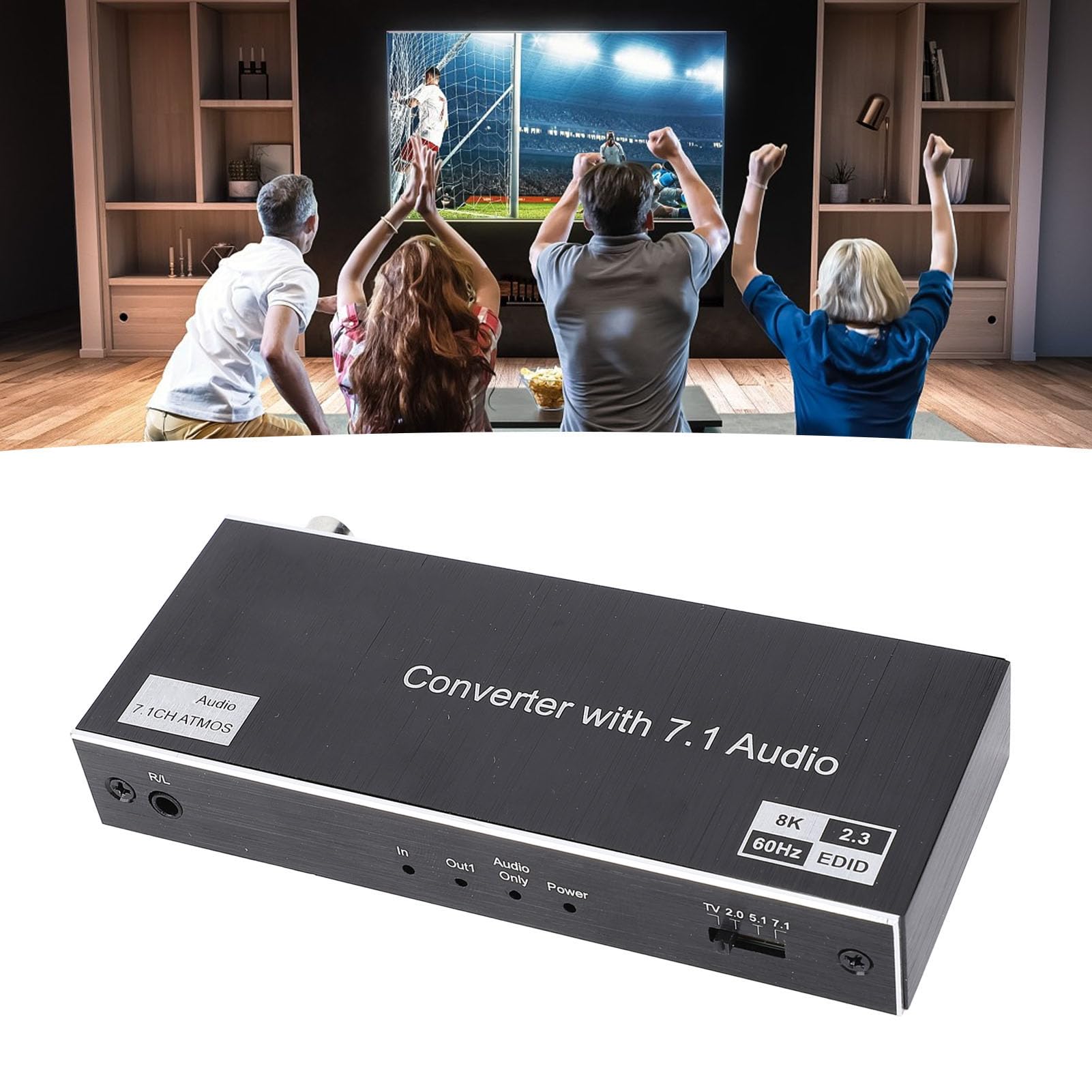 Splitter HDMI 8K 60Hz 1x2, 8K 60Hz 4K 120Hz Divisore interfaccia display HD 3D, Splitter HDMI da 40Gbps 1 in 2 uscite per HDTV STB DVD Proiettore PC Macchina di Giochi (EU)