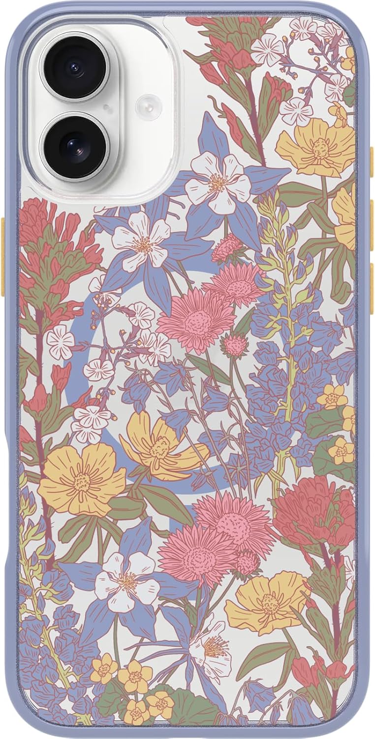 OtterBox iPhone 16 Plus Symmetry Series Clear Case - Floral Purple