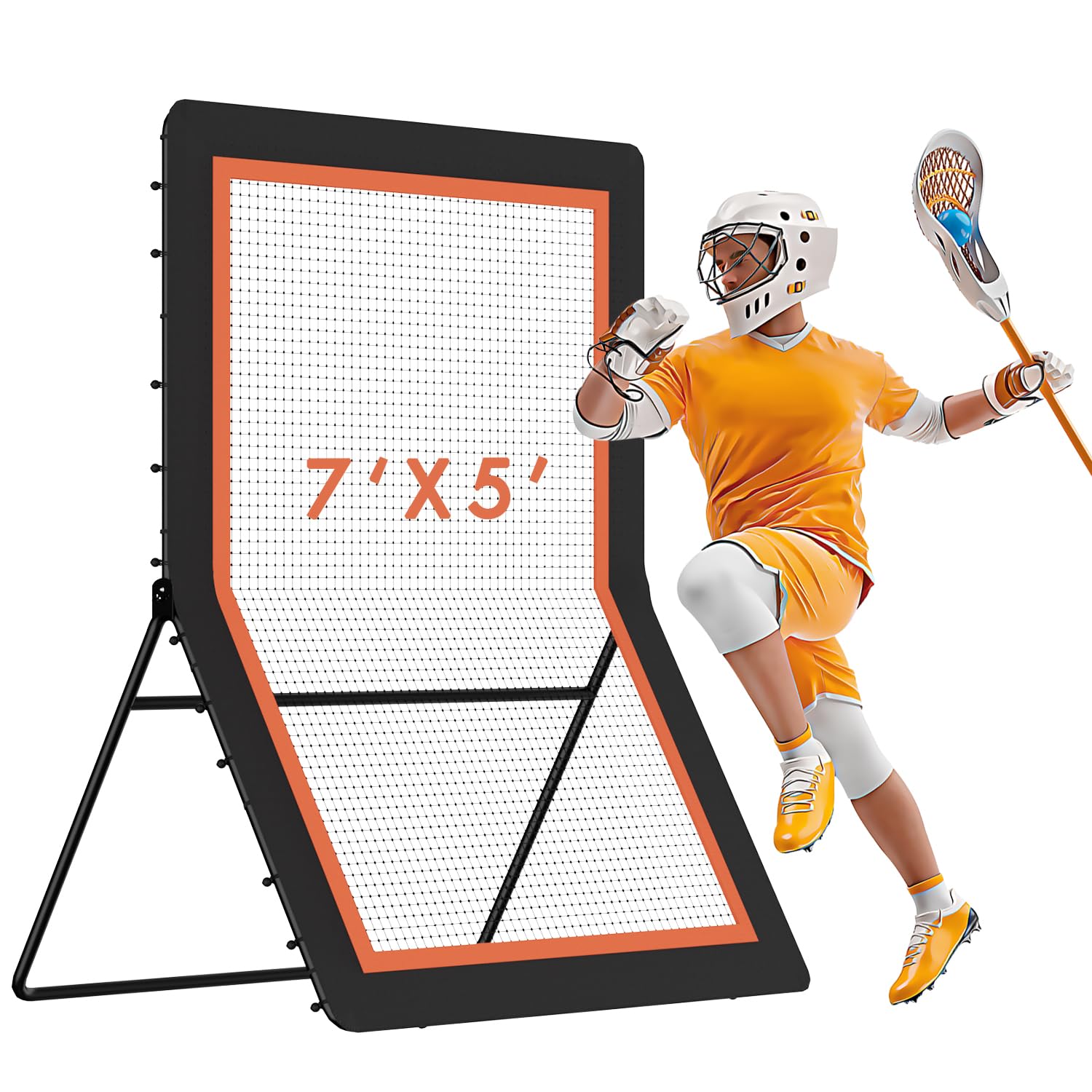 bounce / パネル７枚セット Amazon.com : MR Lacrosse Rebounder 7'x5', Throwback Net with 5
