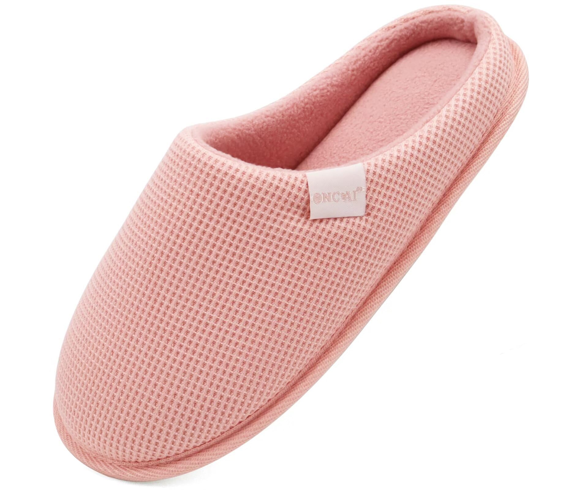 ONCAI Damen Hausschuhe mit Memory Foam Waffel Oberteil Winte