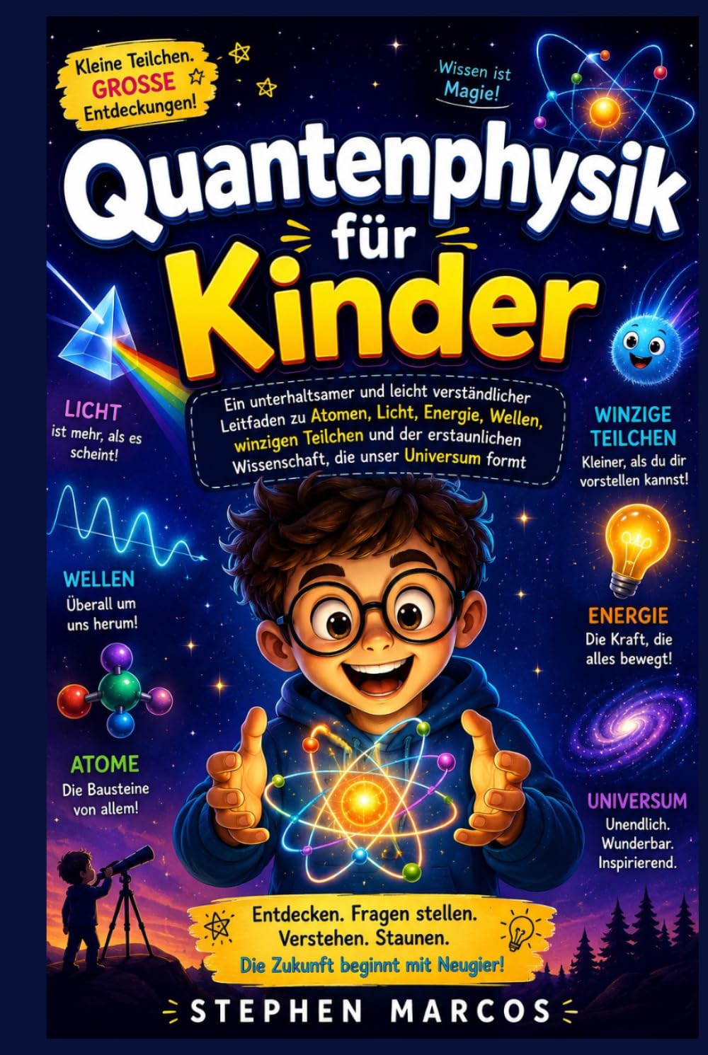 Quantenphysik für Kinder: Ein unterhaltsamer und leicht verständlicher Leitfaden zu Atomen, Licht, Energie, Wellen, winzigen Teilchen und der erstaunlichen Wissenschaft, die unser Universum formt