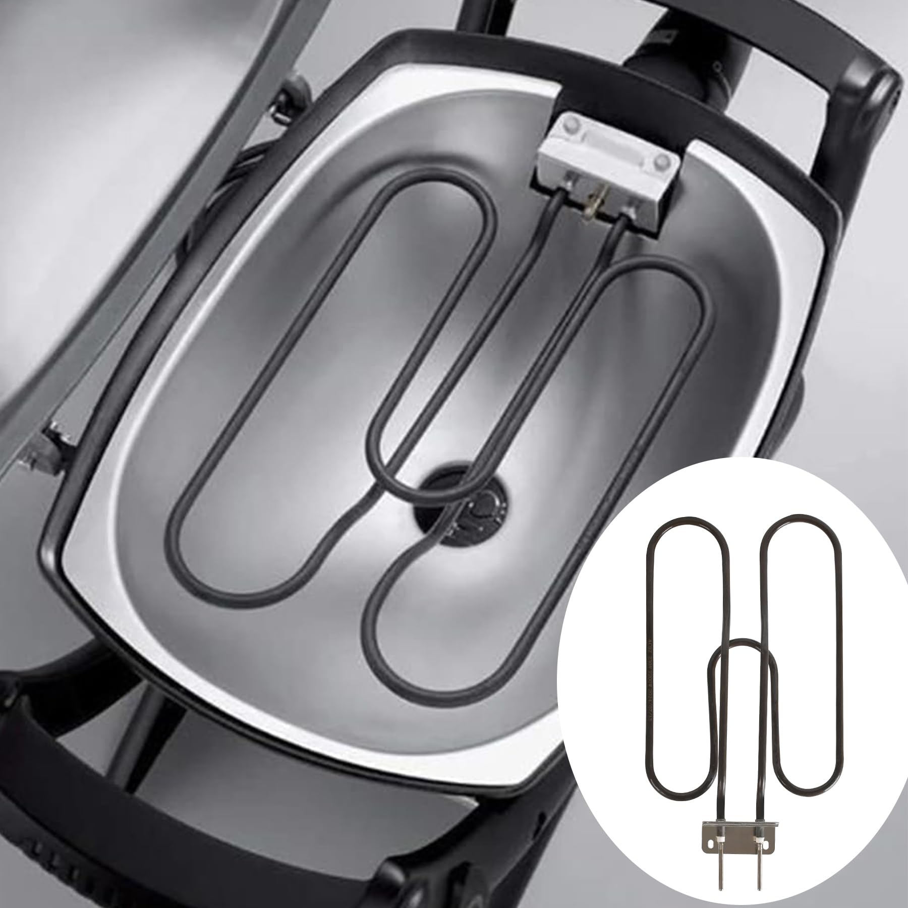 Elementi riscaldanti 66631 80342 80343 65620 per barbecue elettrico Weber, elemento riscaldante compatibile con Weber Q140, Q1400, in acciaio inox, spirale riscaldante 230 V, 2200 W