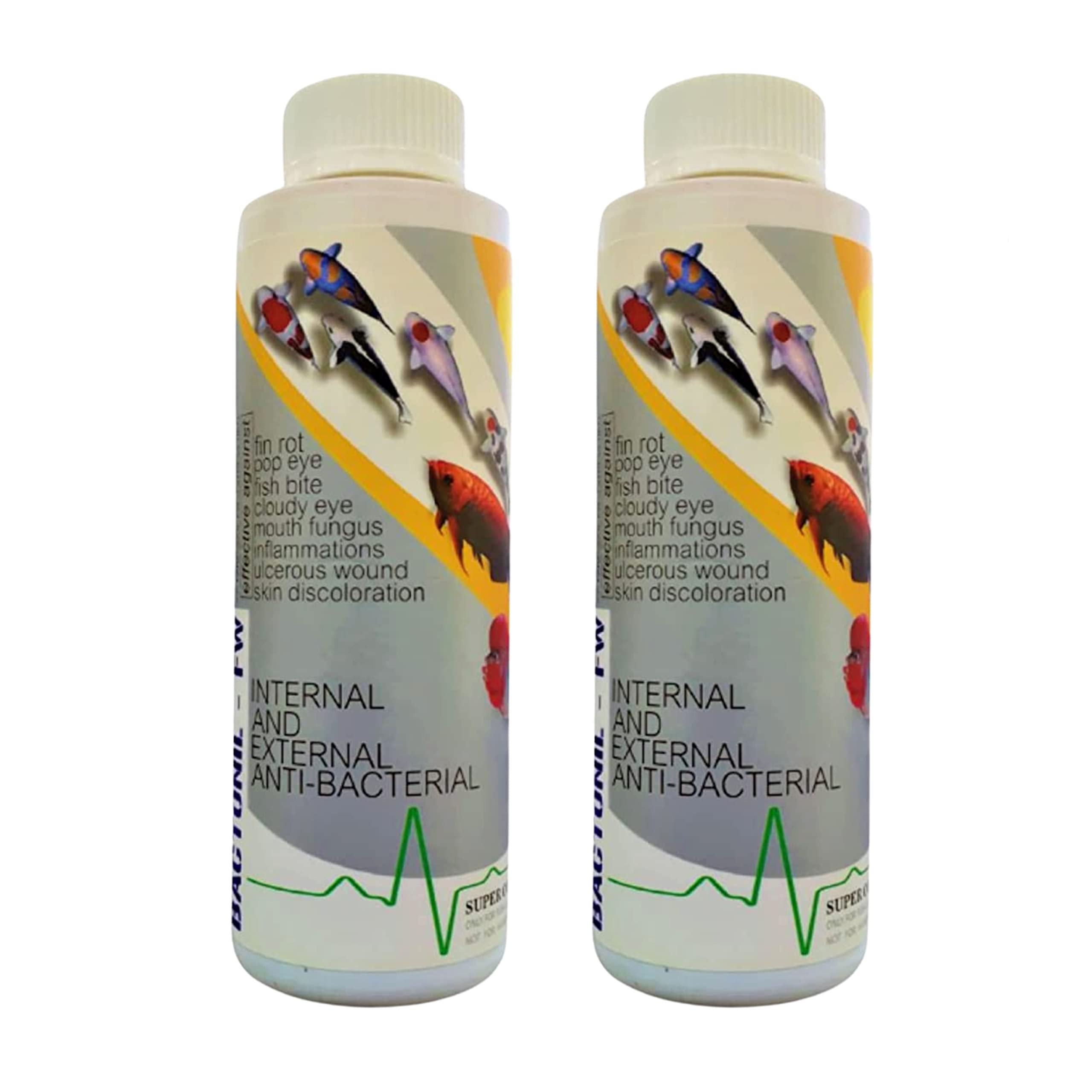 Foodie Puppies Aquatic Remedies Bactonil -FW - 60ml (Pack of 2) | Anti Bacterial Effective Fish Skin Treatment Suitable for Freshwater | Aquarium Medicine with Free Key Ring