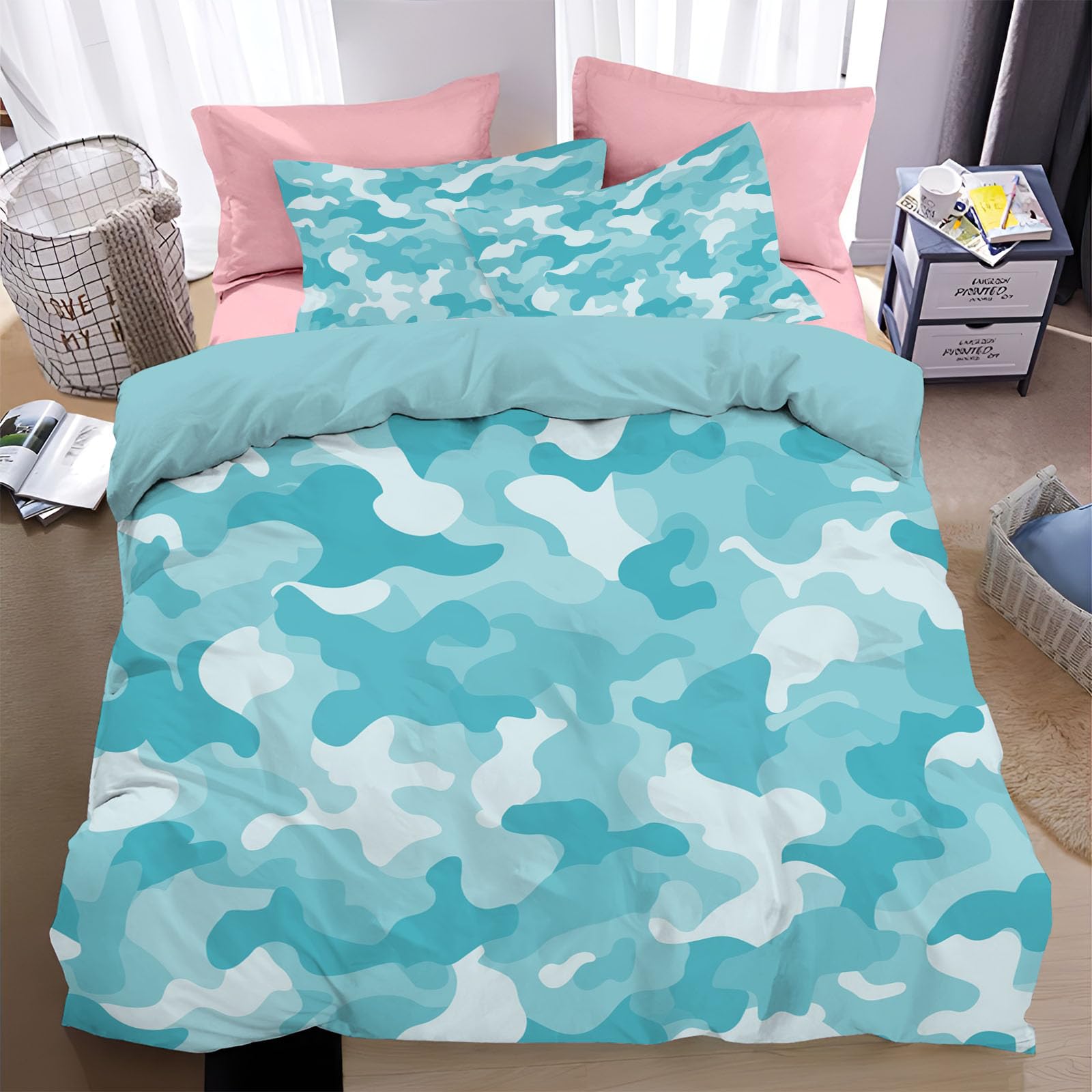 Parure de lit camouflage en microfibre pour relooker une chambre d'ado ou d'adulte