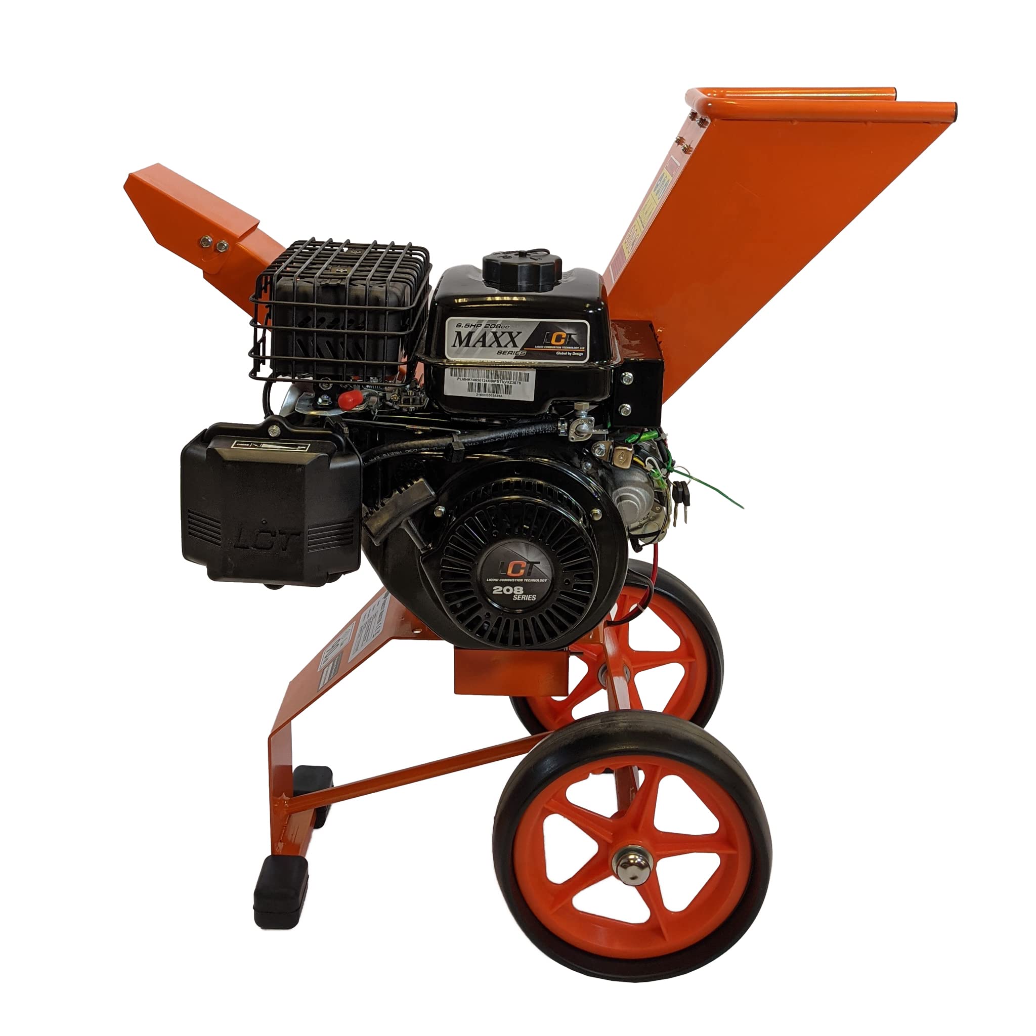 ARROWS-UK - Trituradora de madera eléctrica compacta de 6 HP - Potente trituradora de jardín para ramas - Ligero y maniobrable - Sin mantenimiento de cinturón o cadena - 1 año de garantía