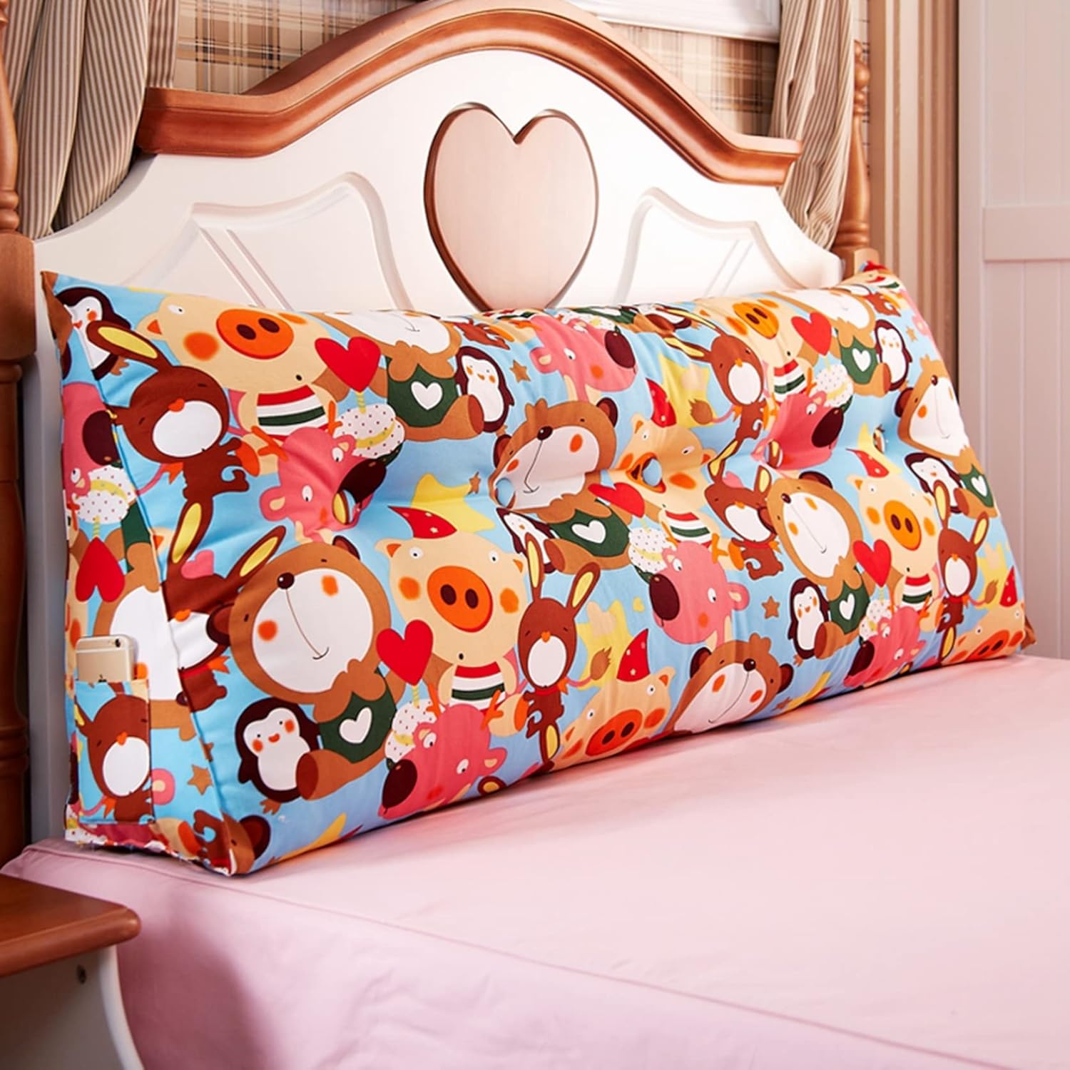 三角枕 三角クッション 背もたれ ベッドウェッジ ウェッジ枕 腰枕 妊婦 授乳 動物柄 可愛い 読書枕 装飾 大きいサイズ インテリア 部屋飾り ダブルベッド 恋人 カップル 腰掛 ヘッドボード 高反発 サポート 女性が喜ぶ
