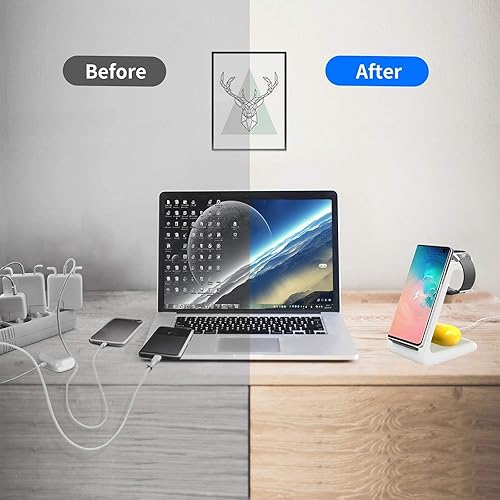 Miniatura 4 de Cargador inalámbrico Samsung 3 en 1 Android Estación de carga inalámbrica para Samsung Galaxy S23 Ultra  ZFold3  S22 21201098Note10, Pixel 76Pro7654