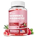 Vaginal Probiotics for Women Gummies, 200 Billion CFU Prebiotics and Probiotics Gummies for PH Balance & Urinary Health, with Kombucha, Akkermansia for Digestive Health, Cranberry Flavor, 60 Count