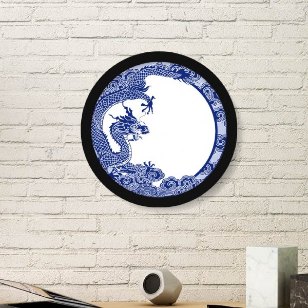 Stickers muraux peinture dragon bleu pour décorer sans percer