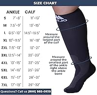 Vista 5 de Mojo A601R - Calcetines de compresión médica para mujeres y hombres, 20-30 mmHg, hasta la rodilla para dolor y circulación de venas, A601R