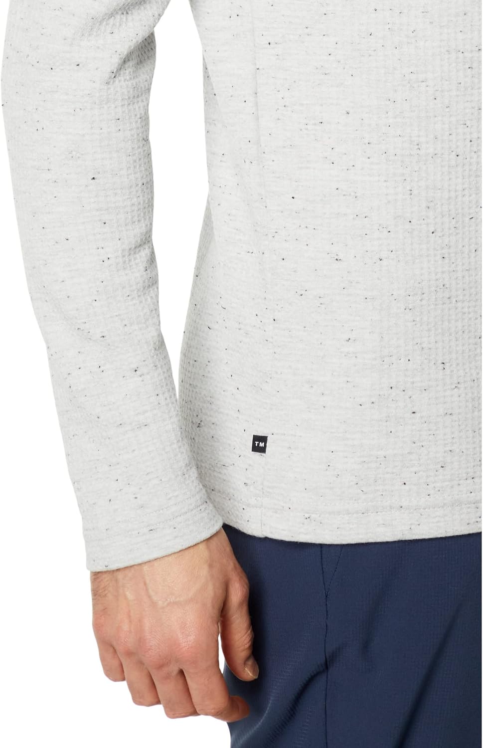 TravisMathew Cloud Waffle Crew Heather Light Grey 3XL - Image 3