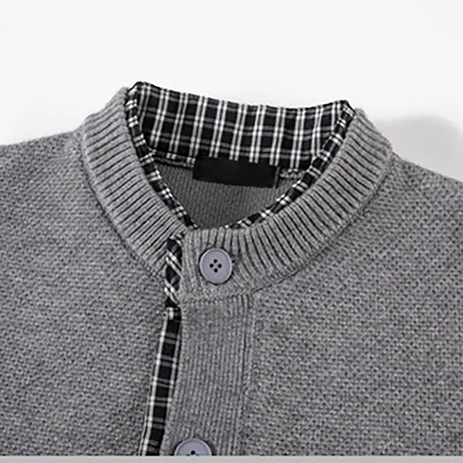 Cardigan Punto Botones Hombre, Botones Chaqueta Hombre con Cuello Chal Suéter Cuello V Punto Manga Larga Solapa Cuello Abrigo De Punto con Bolsillos Suéter Otoño Invierno
