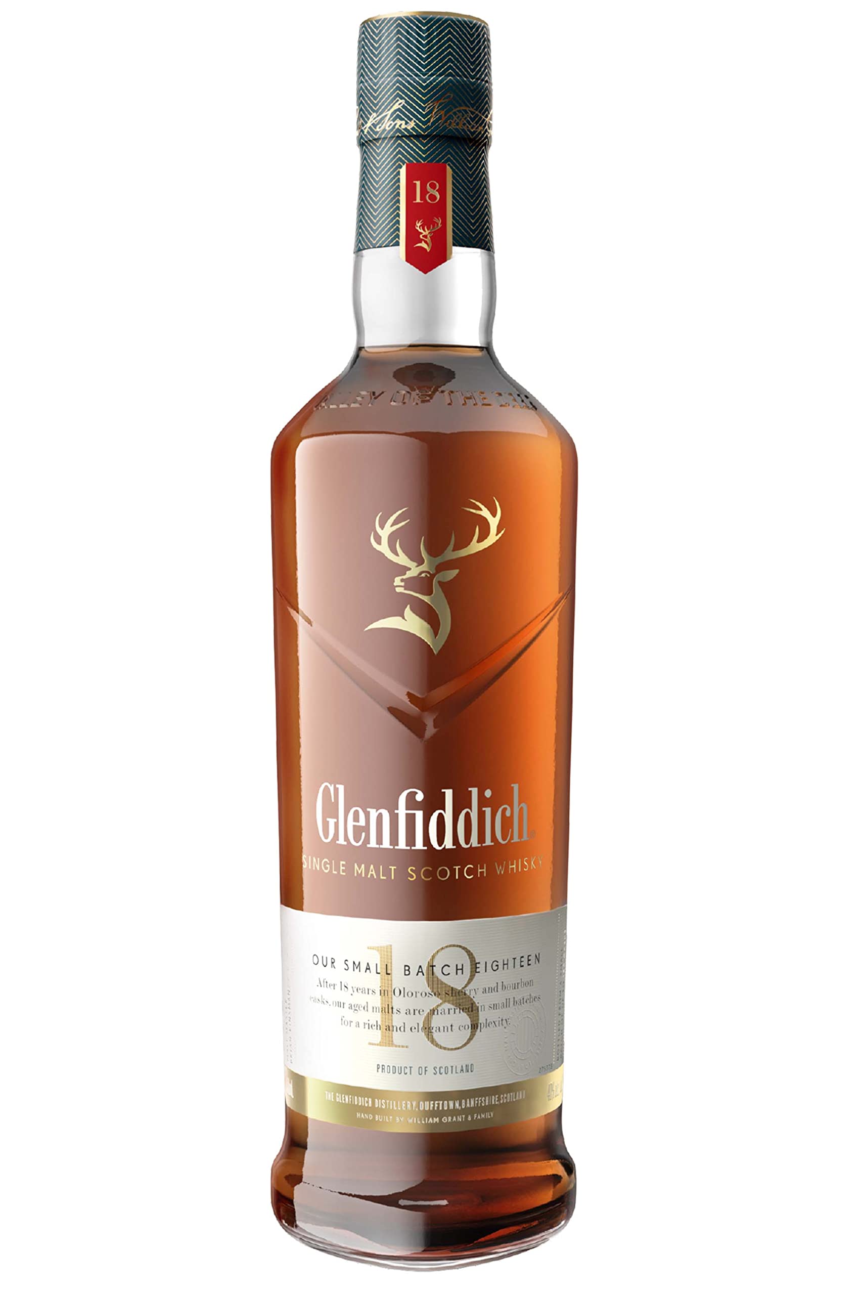 Glenfiddich Single Malt Scotch Whisky 18 Jahre mit Geschenkverpackung, 0.7L & Single Malt Scotch Whisky 15 Jahre Solera mit Geschenkverpackung, 700ml