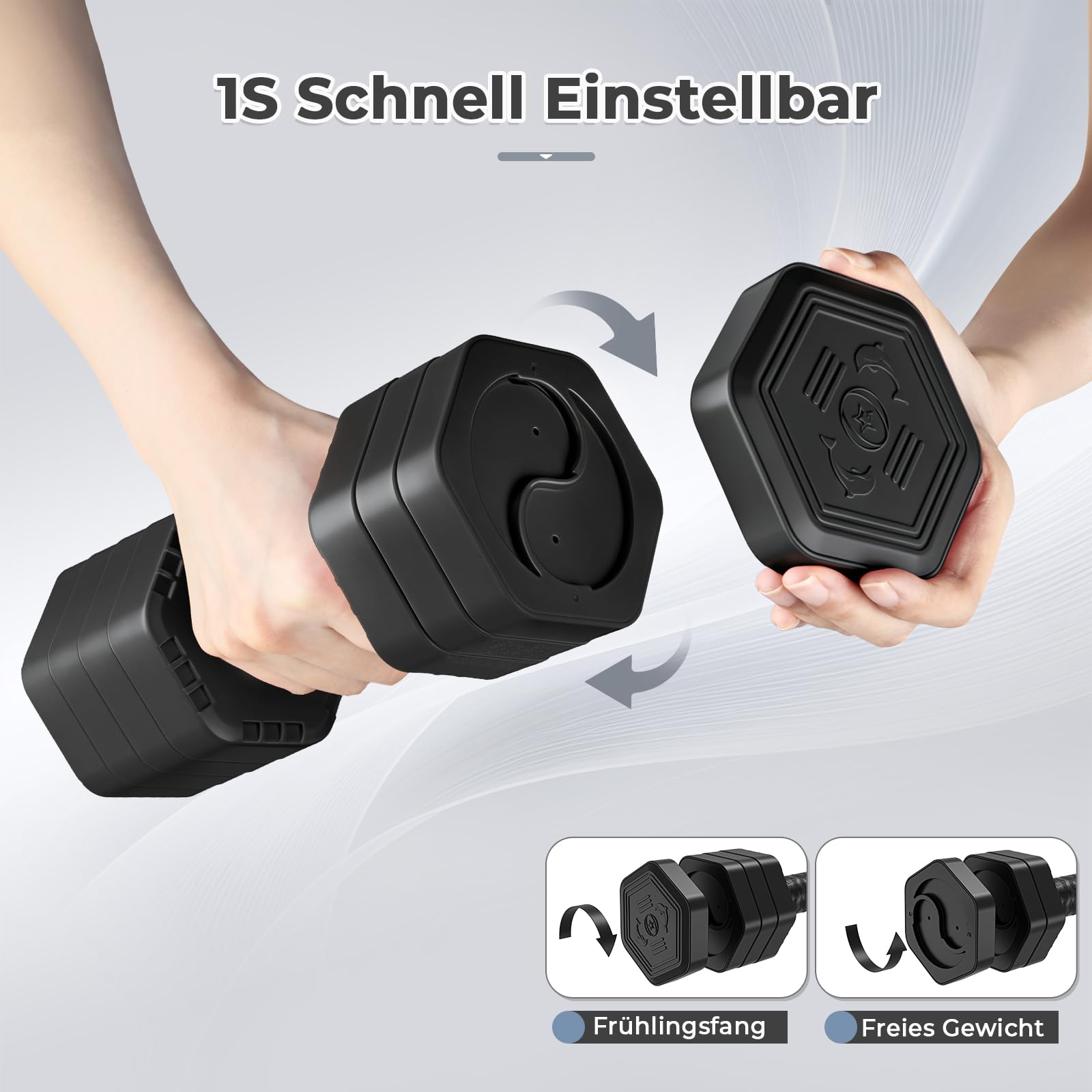 Dripex Hanteln Set 2,5kgx2 und 5kgx2 oder 7,5kgx2, Verstellbare 6 Hantelplatten mit Einem Gewicht von 0,25 kg oder 0,5 kg oder 0,75 kg für Frauen und Männer für Home Gym
