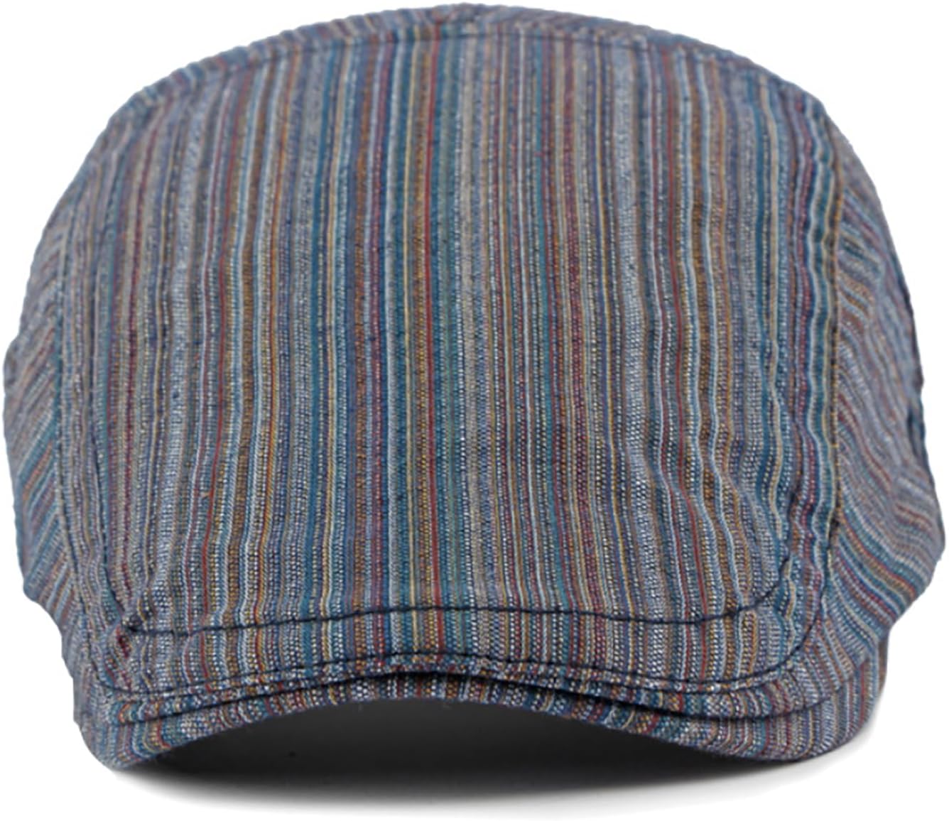 Summer Colorful Striped Newsboy Cap Cotton Gatsby Driving Ivy Flat Hat