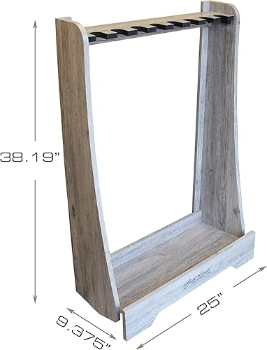 Miniatura 8 de Rush Creek Creations Estante de almacenamiento independiente de 8 pistolas para rifles y escopetas, estante de exhibición de armas de pie para