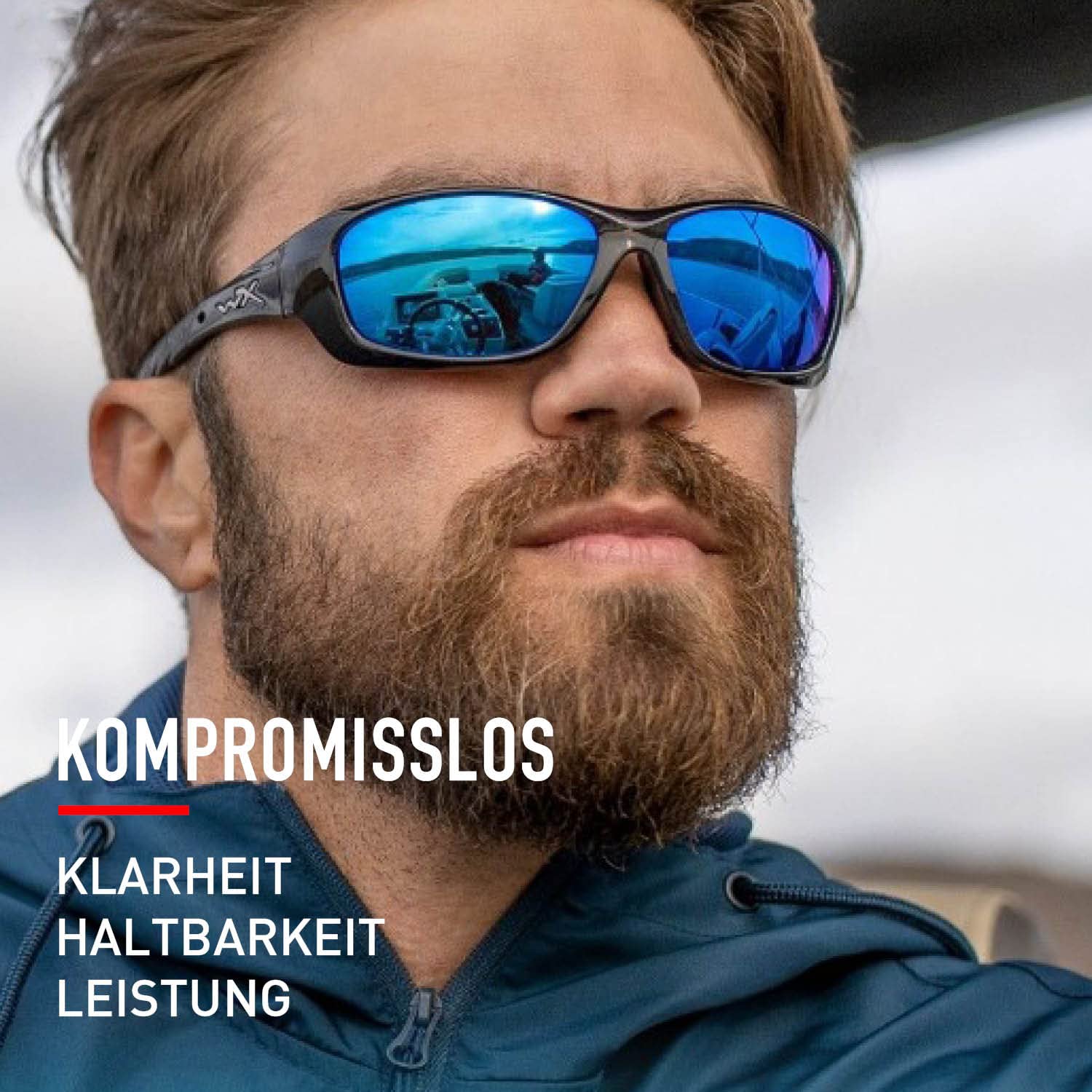 Wiley X │ WX Gravity | Sonnenbrille Herren │ Polarisierte Sonnenbrillen │ Ideal für Sport Outdoor Fahrradbrille Fahrt Laufbrille Fischen Wandern │ Sonnenbrille Verspiegelt │ 100% UVA/UVB-Schutz