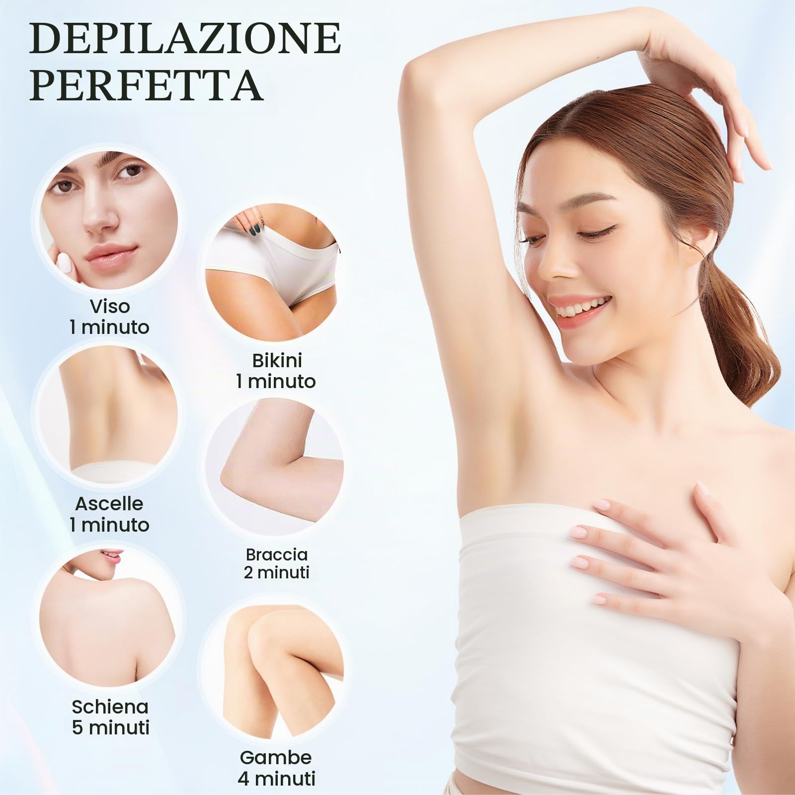 Epilatore Laser a Luce Pulsata,Peli Donne IPL Laser Hair Removal per Depilazione Donna, IPL Laser Epilazione 5 Livelli di Energia, 999,900 Lampi per Braccio, Gamba, Corpo, Bikini