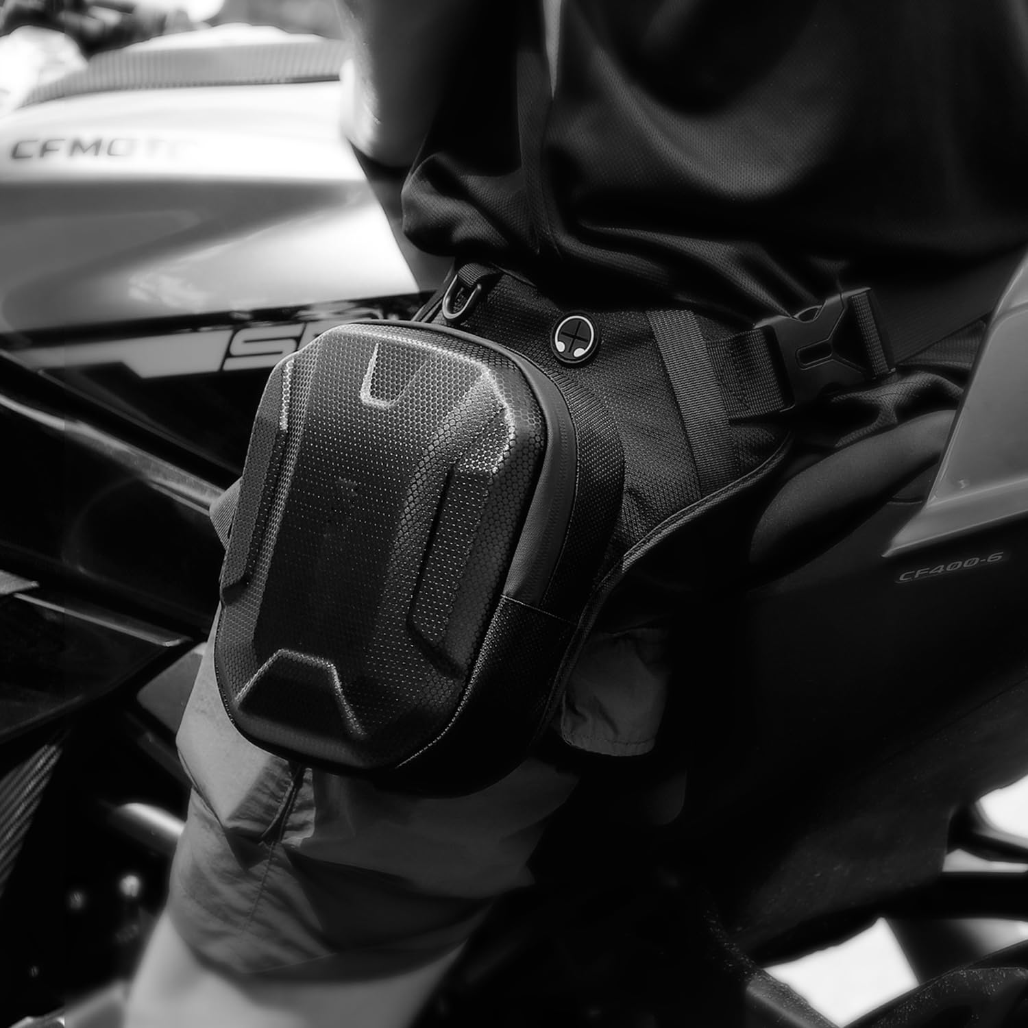 Sac banane tactique pour moto - Pour homme et femme - Pour l'extérieur, les voyages, la randonnée, le cyclisme - Sac de cuisse Oxford, #01Noir., One Size, Cyclisme, sport