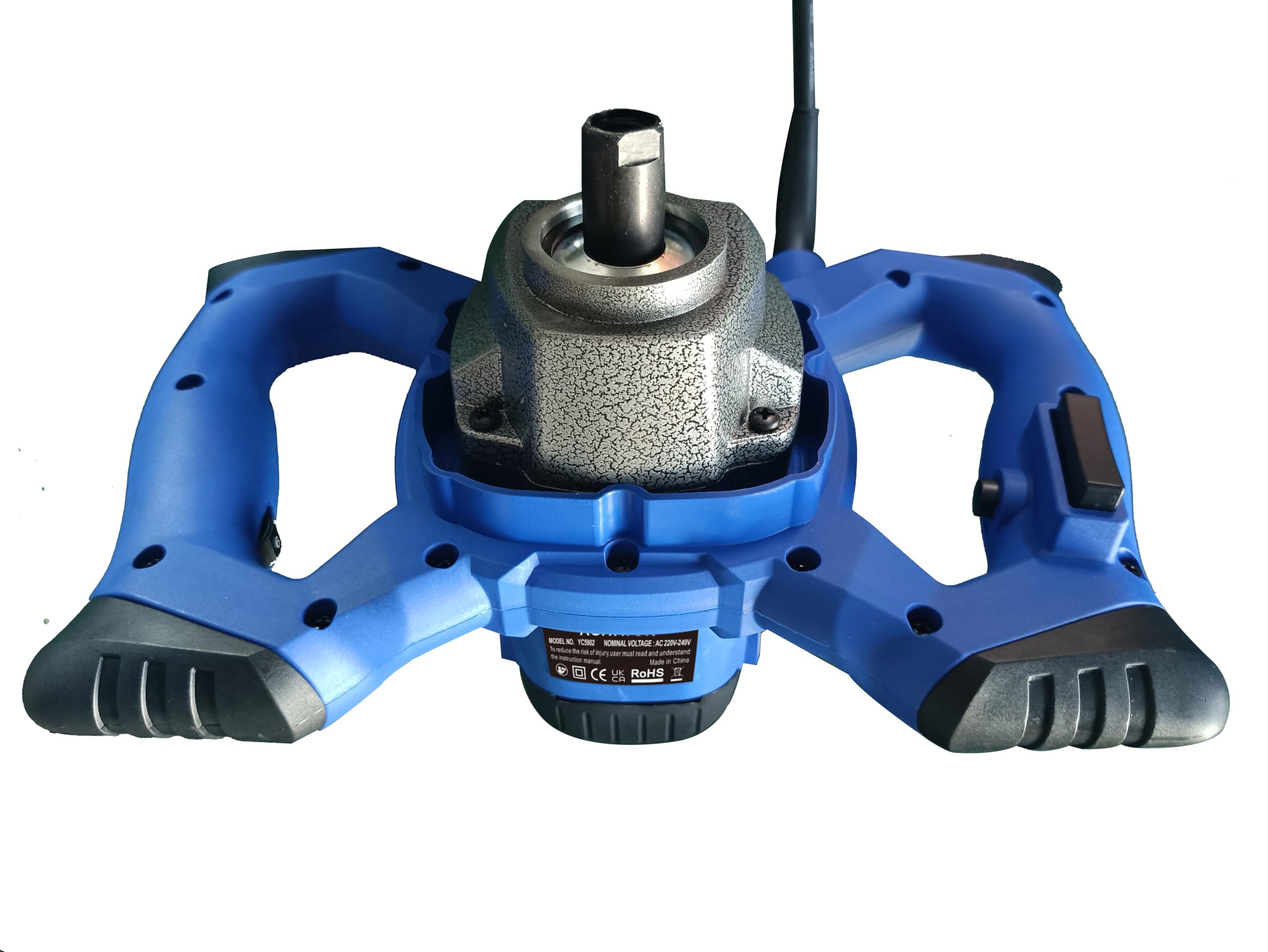 Mélangeur électrique portable 2600 W pour béton-ciment-plâtre mortier fin, machine de mixage réglable à 6 vitesses avec pagaie de mélange M14