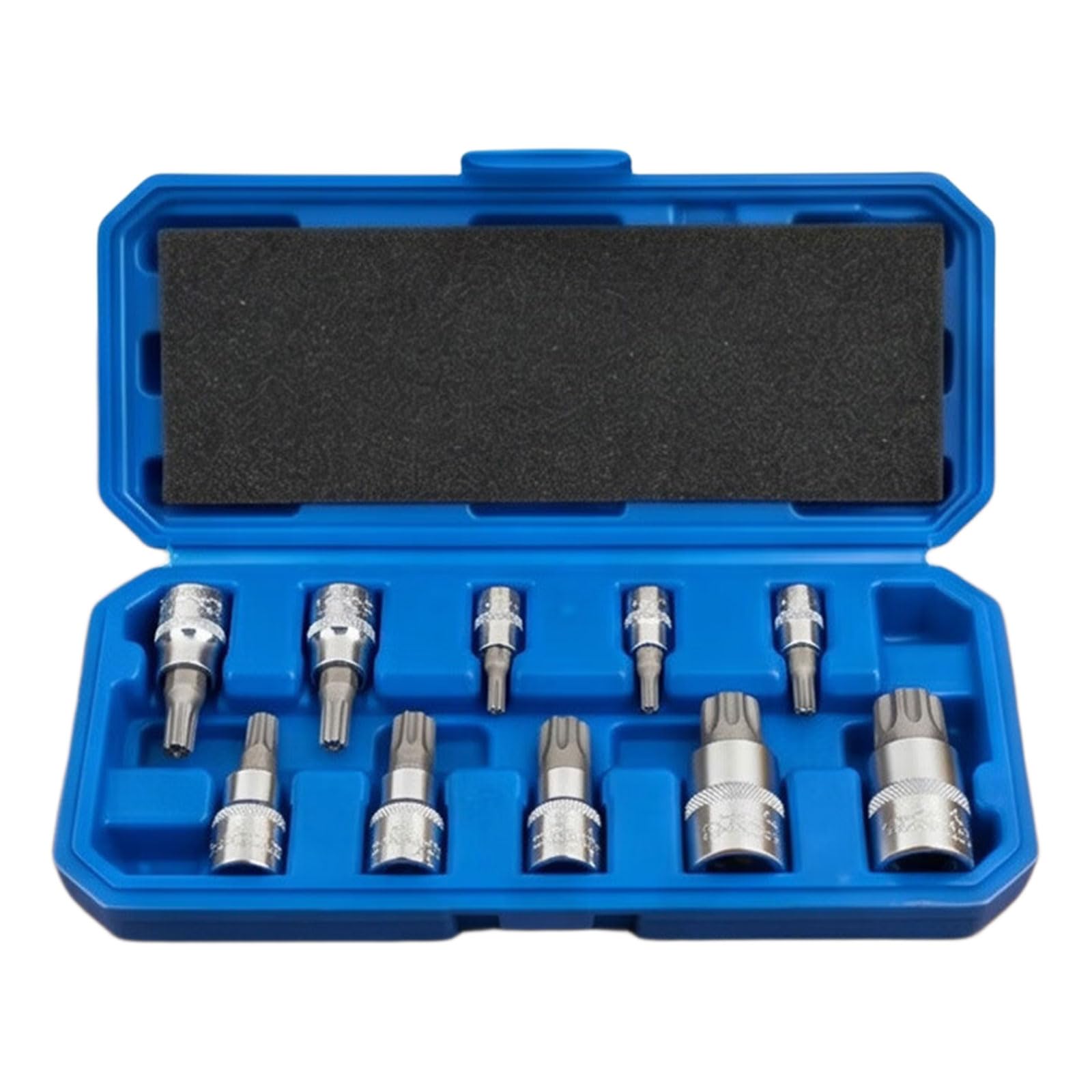 10Pcs Professional Point Triple Square Spline Bit Socket Set Tamper Press Sleeve Set Auto Screwdriver Commercial Port Equipment