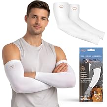 Copper Compression Full Arm Sun Sleeves for Men and Women UPF 50+ UV Protection