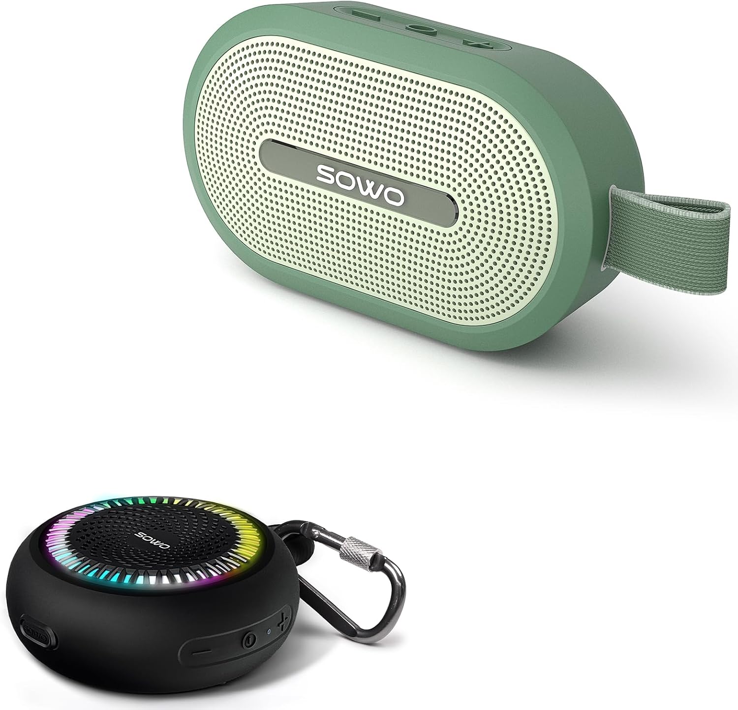 SOWO Wireless Bluetooth Speaker, Ultra Portable Magnetic Speaker, Coverless IP67 Waterproof Design, 24 H Playtime, Small Speaker with Pro Sound, for Indoors, Outdoors, Hiking and Golf Speaker