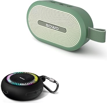 SOWO Wireless Bluetooth Speaker, Ultra Portable Magnetic Speaker, Coverless IP67 Waterproof Design, 24 H Playtime, Small Speaker with Pro Sound, for Indoors, Outdoors, Hiking and Golf Speaker
