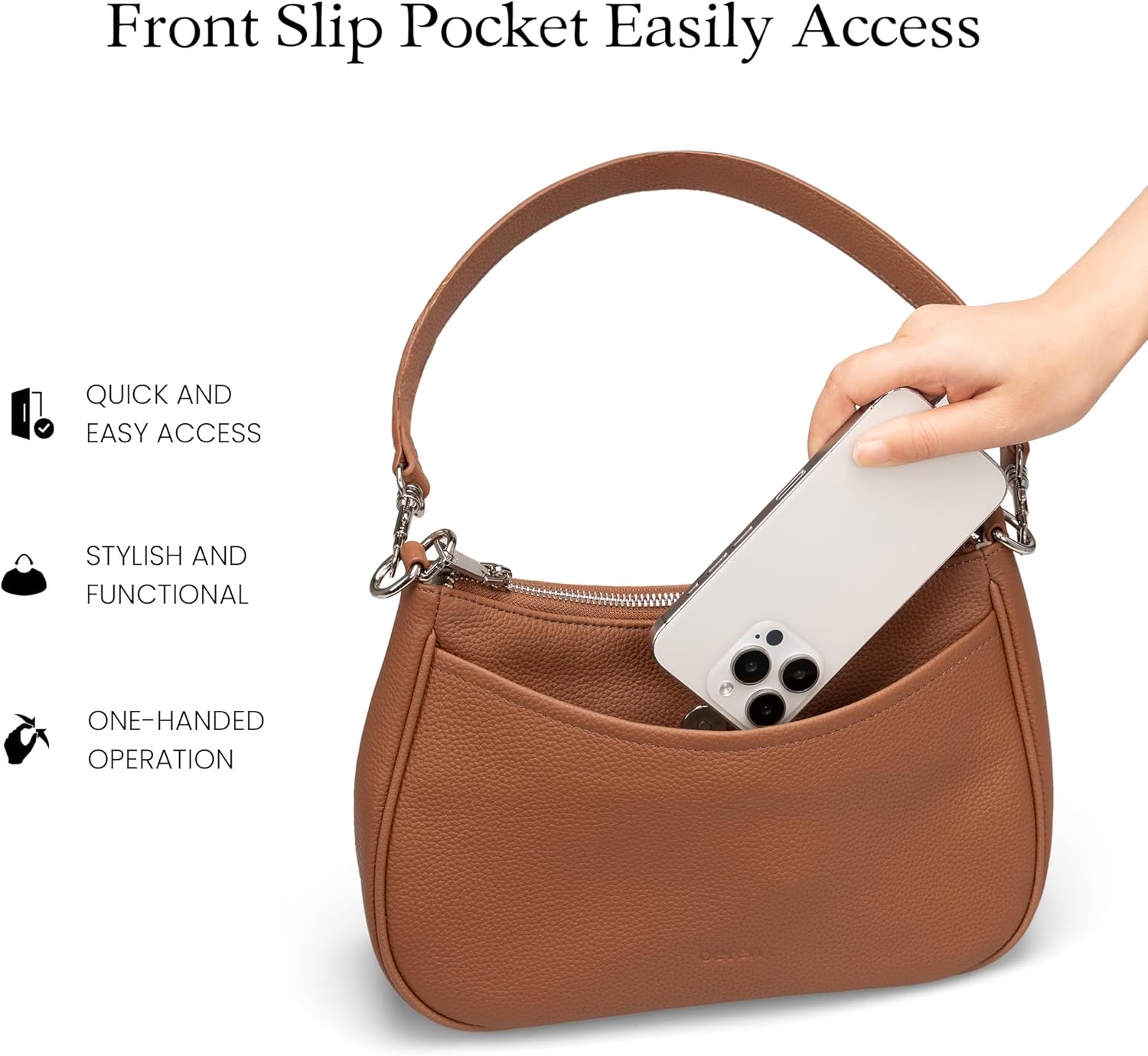 befen Genuine Leather Crossbody Bags for Women Anti Theft Shoulder Purse Trendy Hobo Bag with RFID Womens Handbag Purse - Image 4