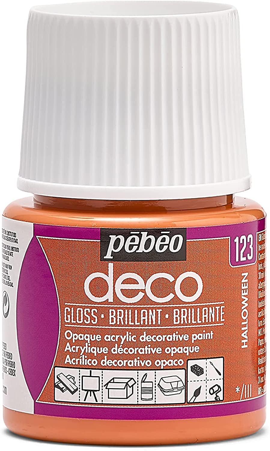 Pebeo Deco Bright Paint, Halloween, 45 ml