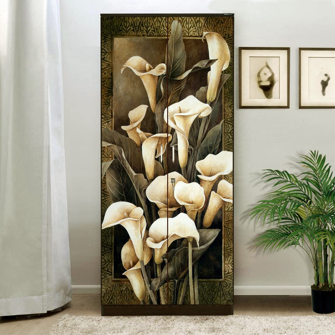 WallDaddy Self Adhesive Almirah Stickers, Wall Stickers, Decorative Sticker Wallpaper for Home Wardrobe Doors (Scary Flower Almirah) PVC Vinyl Size Large (39 x 84 Inch) (B09W1D6YB8) Amazon Price History, Amazon Price Tracker