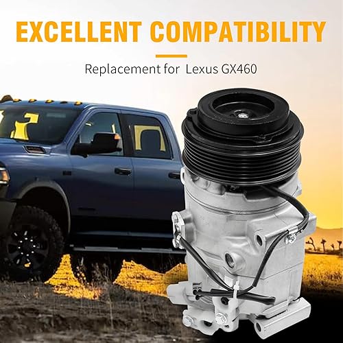 Miniatura 6 de Compresor de AC con embrague de repuesto para Lexus GX460 Toyota Land Cruiser Sequoia 10SR19C CO29109C