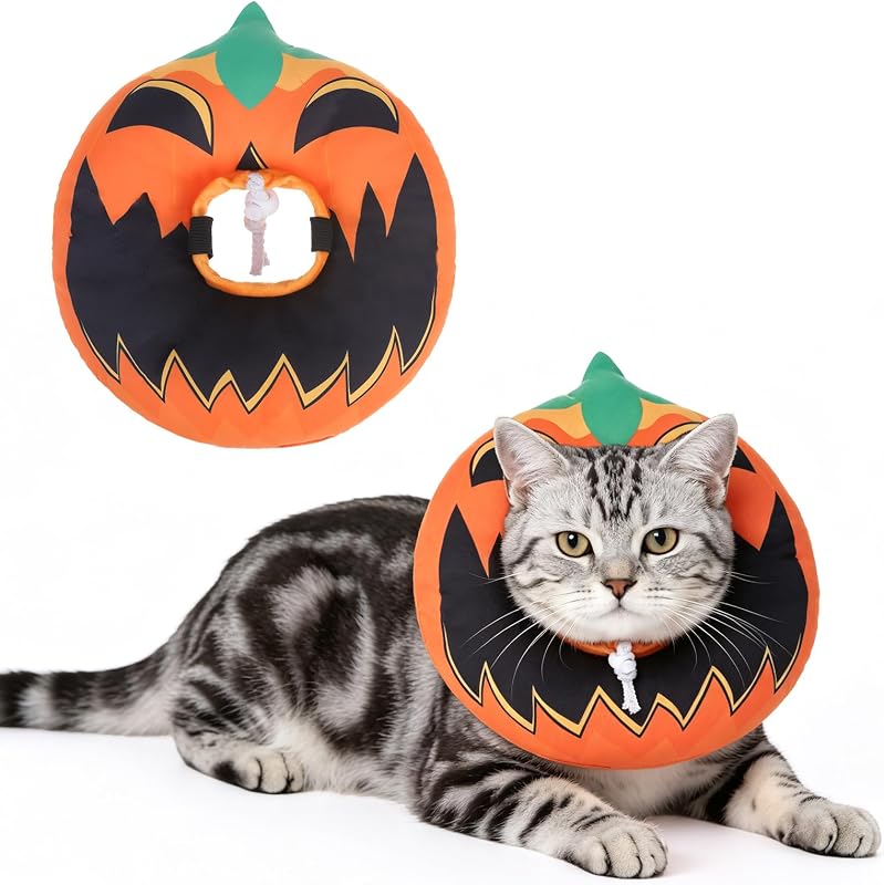 Colar Cone Macio, Impermeável e Ajustável para Gatos BEAUTYZOO – Halloween